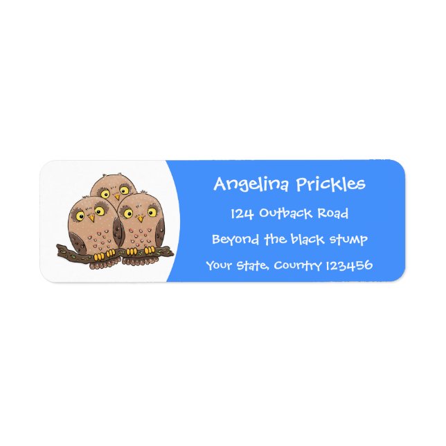 Caricature en trio de chouette (Devant)