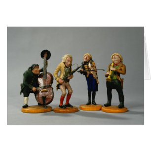 Caricature figurines of musicians