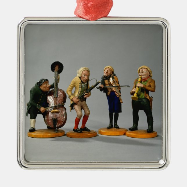 Caricature figurines of musicians metal ornament (Front)