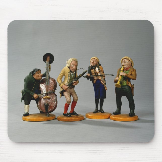 Caricature figurines of musicians mouse pad (Front)