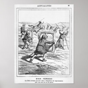 Caricature from 'Le Charivari' Poster