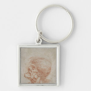 Caricature Head Study of an Old Man, c.1500-05 Keychain