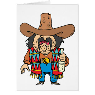caricature homme buvant de la tequila