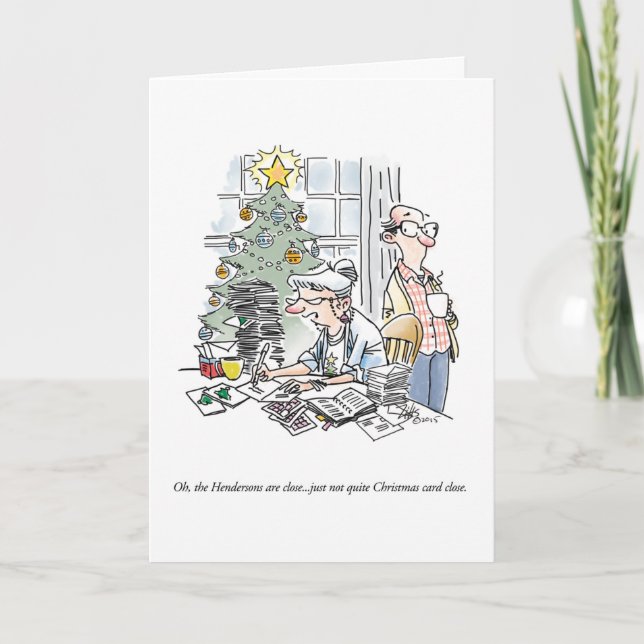 Caricature humoristique Carte de vacances/Noël (Devant)