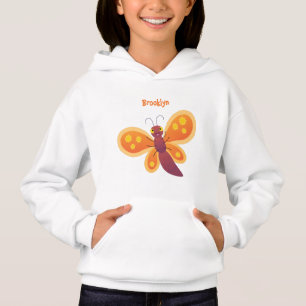 Caricature joli papillon orange