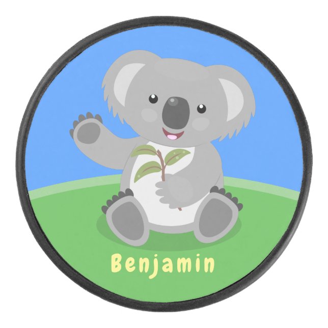 Caricature joyeux koala agitant (Devant)