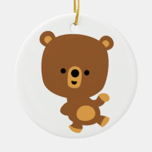 Caricature mignonne 'Good Vibe' Ornement de l'ours