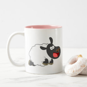 Caricature Mignonne Rire Mug mouton