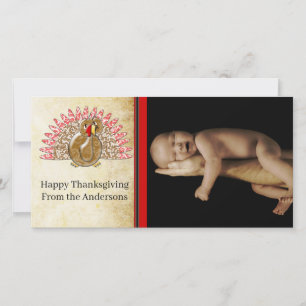 Caricature mignonne Thanksgiving Turquie Carte pho