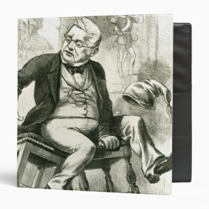 Caricature of Adolphe Thiers between two Binder
