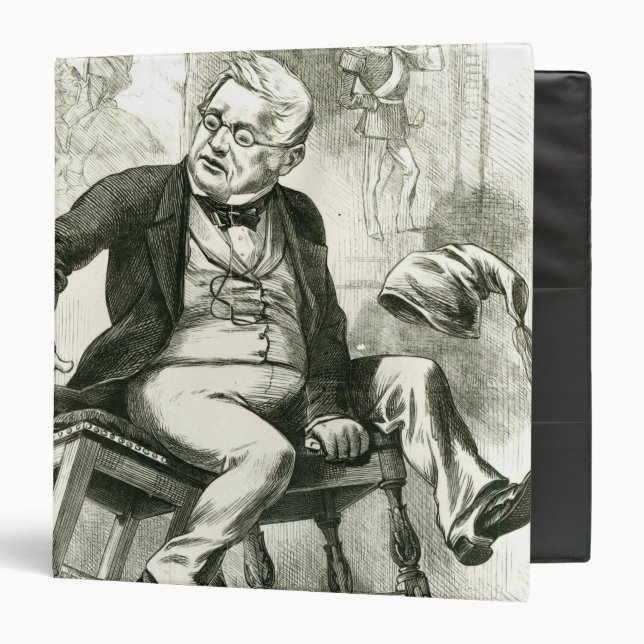 Caricature of Adolphe Thiers  between two Binder (Front/Inside)