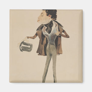 Caricature of Alexander Dumas Pere Magnet