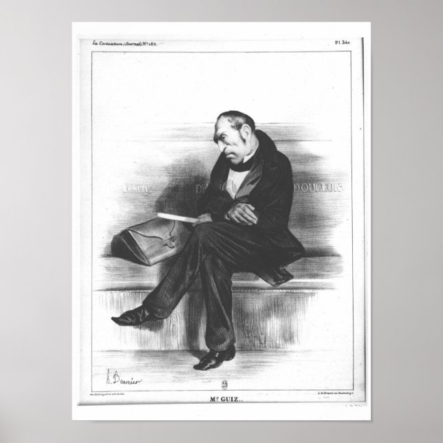 Caricature of Francois Guizot , 'La Poster (Front)