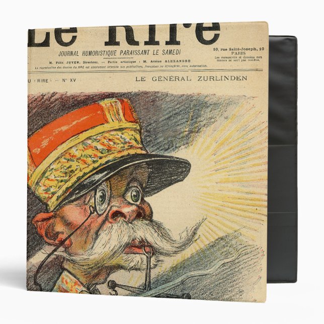 Caricature of General Zurlinden Binder (Front/Inside)