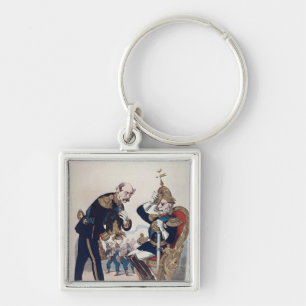 caricature of Kaiser Wilhelm  of Prussia Keychain