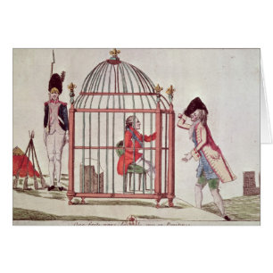 Caricature of Louis XVI in a cage
