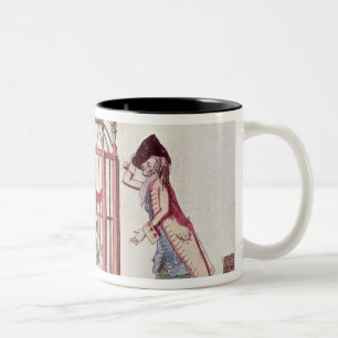 Caricature of Louis XVI in a cage Two-Tone Coffee Mug