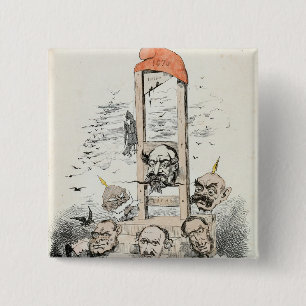 Caricature of Napoleon III  Otto 2 Inch Square Button