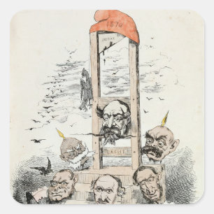 Caricature of Napoleon III  Otto Square Sticker