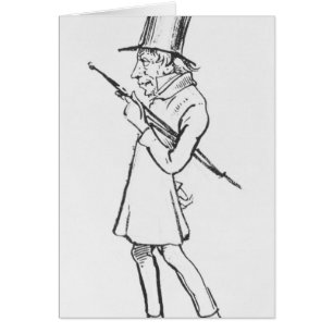 Caricature of Soren Aabye Kierkegaard