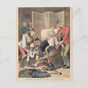 Caricature of the Triple Alliance Postcard