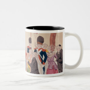 Caricature of the way to make aristocratic Two-Tone coffee mug