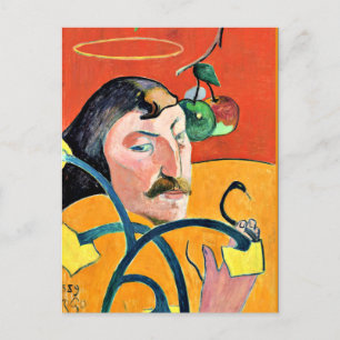 Caricature, painting by Paul Gauguin, Postcard