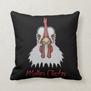 Caricature Poulets Mère Clucker Jeter Oreiller
