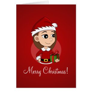 Caricature pour fille de Noël