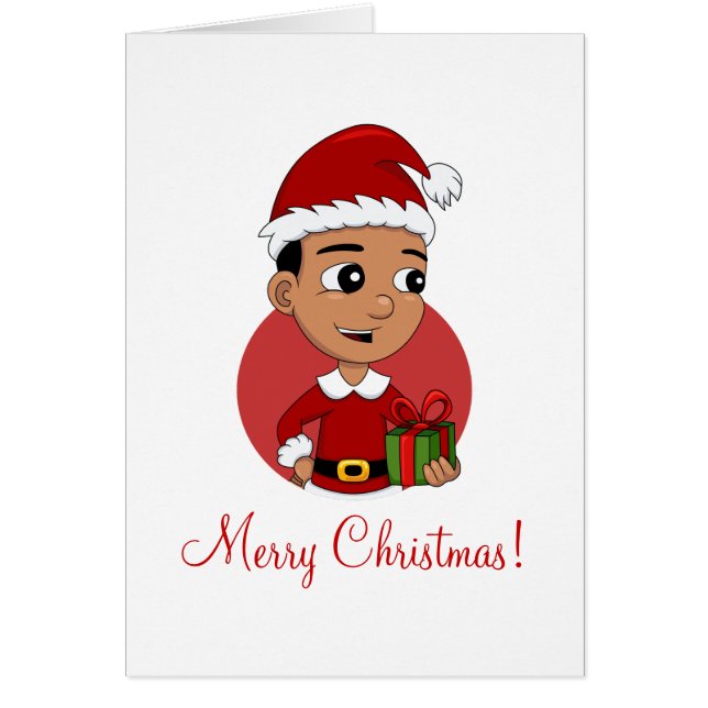 Caricature pour garçon de Noël (Devant)