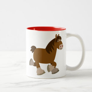 Caricature Trotting Shire Cheval Mug