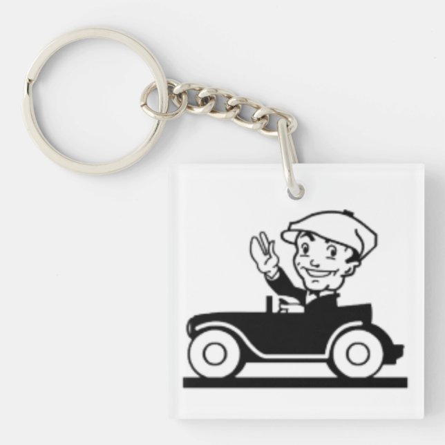 Caricature vintage classique voiture rétro bandes  (Devant)