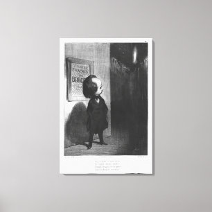 'Caricatures du jour', caricature of Victor Hugo Canvas Print