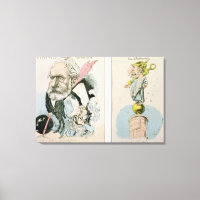 Caricatures of Victor Hugo  and Napoleon III