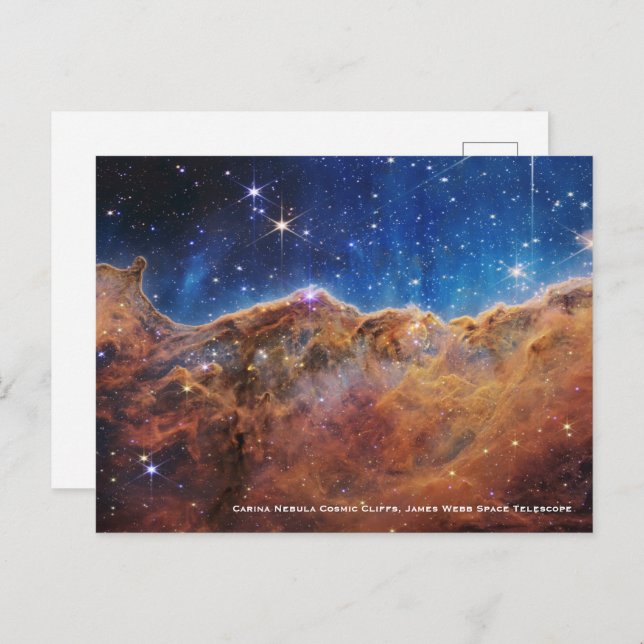 Carina Nebula Cosmic Cliffs James Webb Hi-Res Postcard (Front/Back)