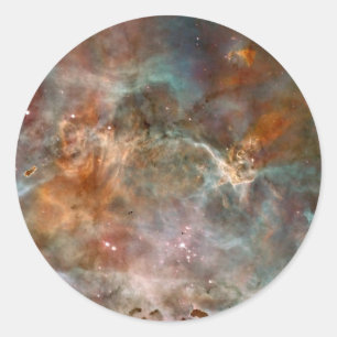 Carina Nebula Dark Clouds Classic Round Sticker