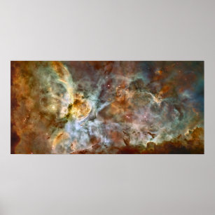 Carina Nebula Hubble Space Poster