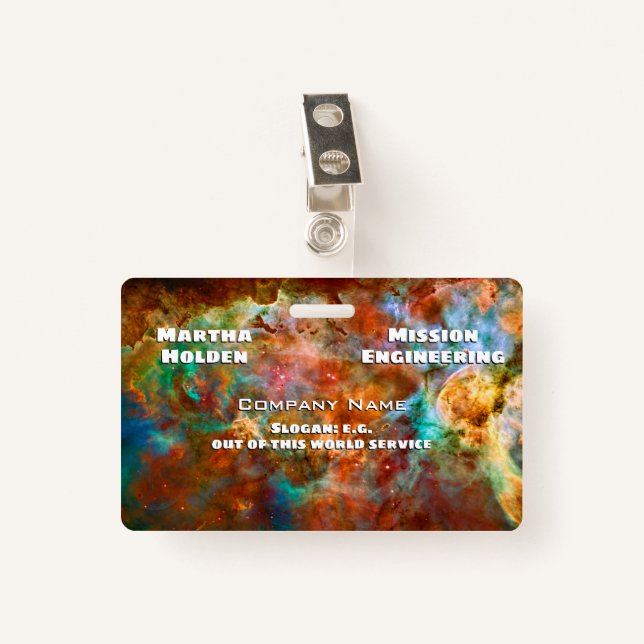 Carina Nebula in Argo Navis constellation Badge (Front with Clip)