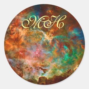 Carina Nebula in Argo Navis constellation Classic Round Sticker
