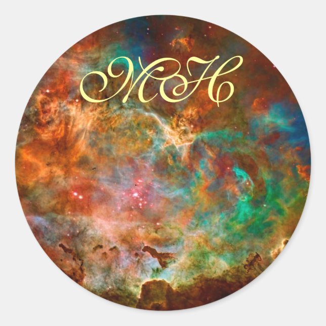 Carina Nebula in Argo Navis constellation Classic Round Sticker (Front)
