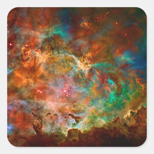 Carina Nebula in Argo Navis constellation Square Sticker (Front)