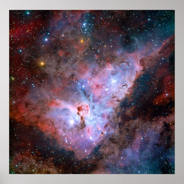 Carina Nebula NGC 3372 72 x 72 Light Year Region Poster (Front)
