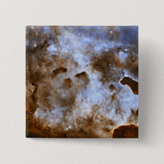 Carina Nebula Star-Forming Pillars 2 Inch Square Button (Front)