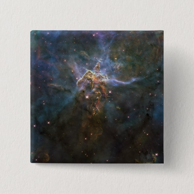 Carina Nebula Star-forming Pillars 2 Inch Square Button (Front)