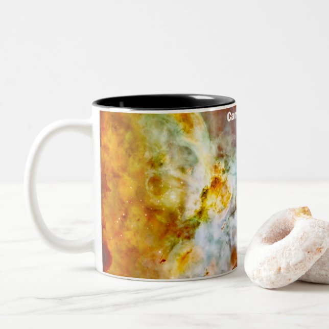Carina Nebula Two-Tone Coffee Mug (With Donut)