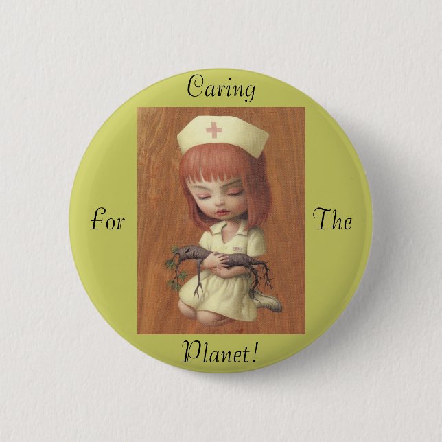 Caring 2 Inch Round Button (Front)