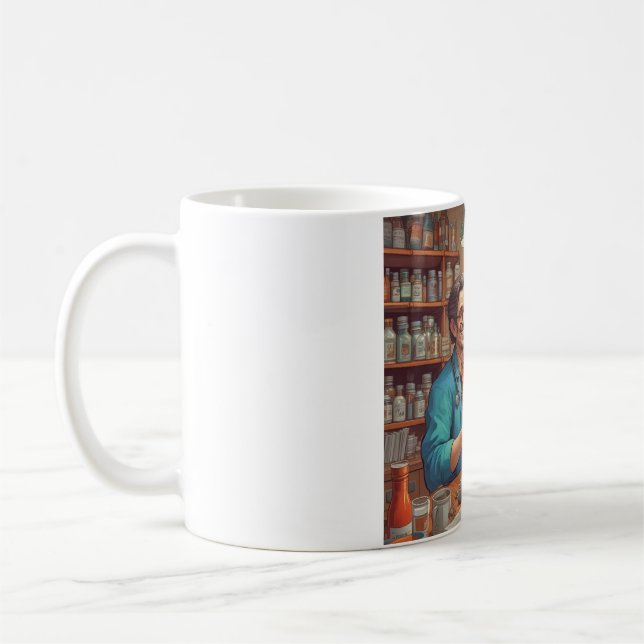 Caring and Caffeinated Mug: Your Daily Dose Coffee Mug (Left)