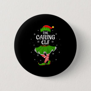 Caring Elf Christmas Family Girls Women Elf Squad 2 Inch Round Button