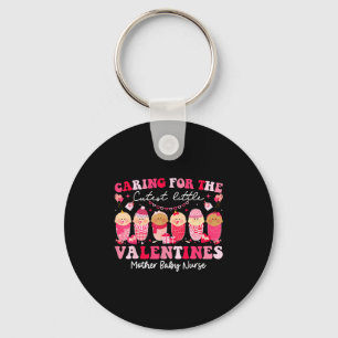 Caring for cutest valentines mother baby nurse keychain