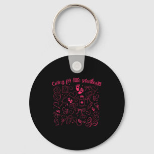 Caring For Little Sweethearts Nicu Nurse Valentine Keychain